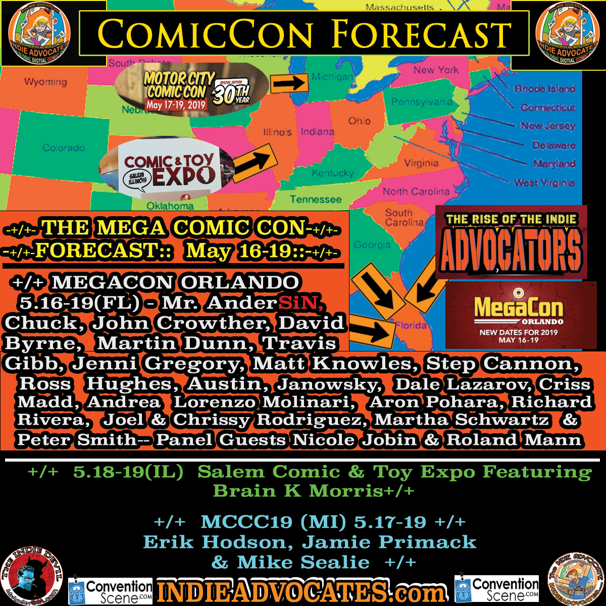 THE COMIC CON  FORECAST:: May 16th-19th::