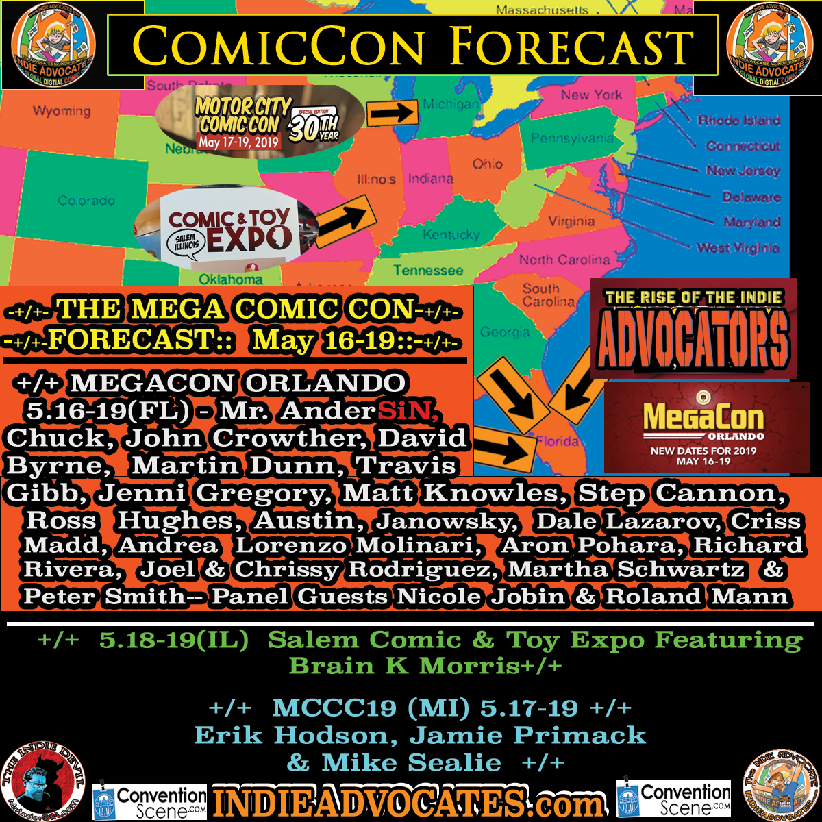 THE MEGA COMIC CON  FORECAST:: May 16th-19th:: ::
