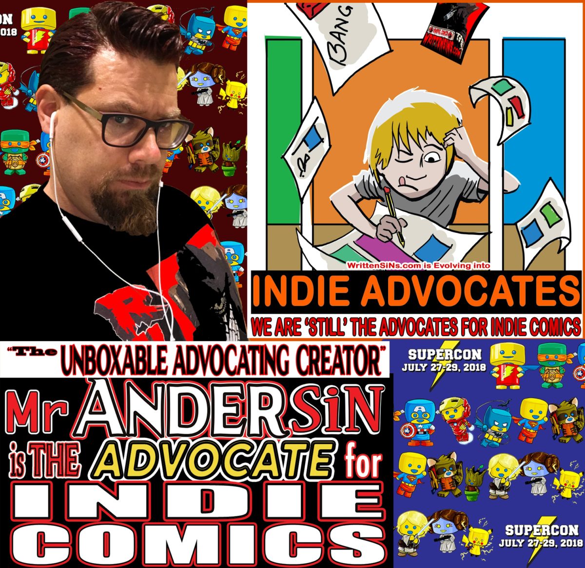 COMIC CON HIGHWAY EXITING with INDIE ADVOCATING  in SOUTH NORTH:: -NC- Mr ANDERSIN SUPERCHARGES the INDIE ADVOCATING in   Raleigh Supercon is July 27-29  .  .