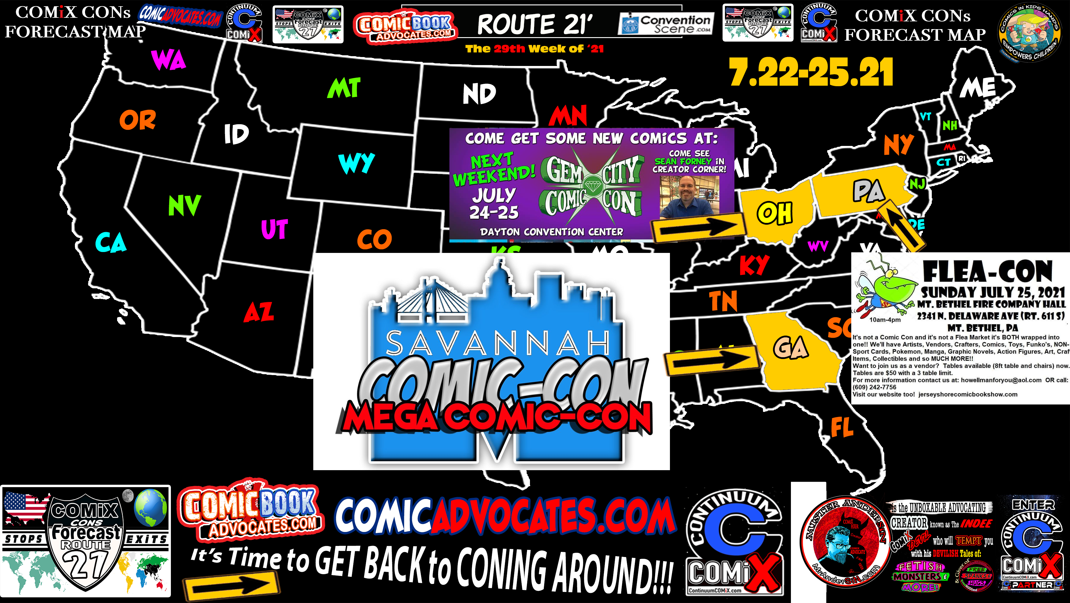 The COMiXcon ForeCast on THE COMiX NEWS WiRE for the 29th Week of ’21