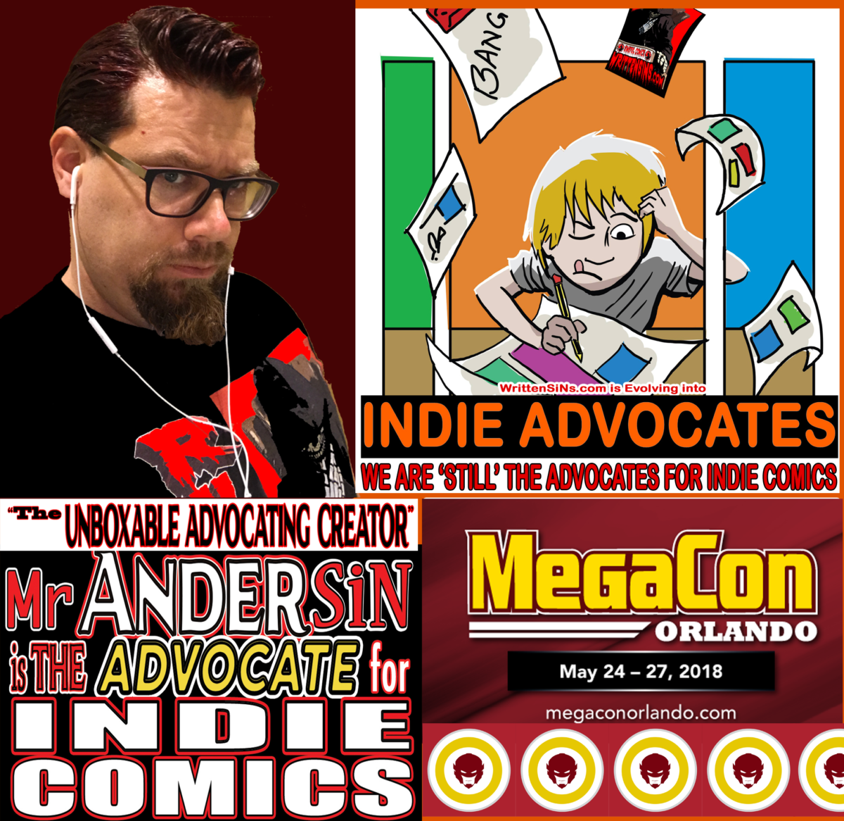COMIC CON HIGHWAY EXITING with INDIE ADVOCATING  in FLORIDA::  MEGA CON ORLANDO May 24-27-INDIE ADVOCATES and MR Andersin are gonna do some MEGA ADVOCATING  .