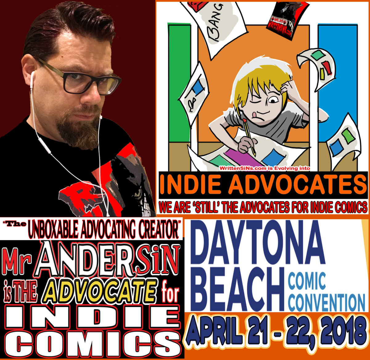 COMIC CON HIGHWAY EXITING with INDIE ADVOCATING  in FLORIDA::  Daytona Beach Comic Convention SiNs will be Explored  April 21 – 22, 2018  .  .