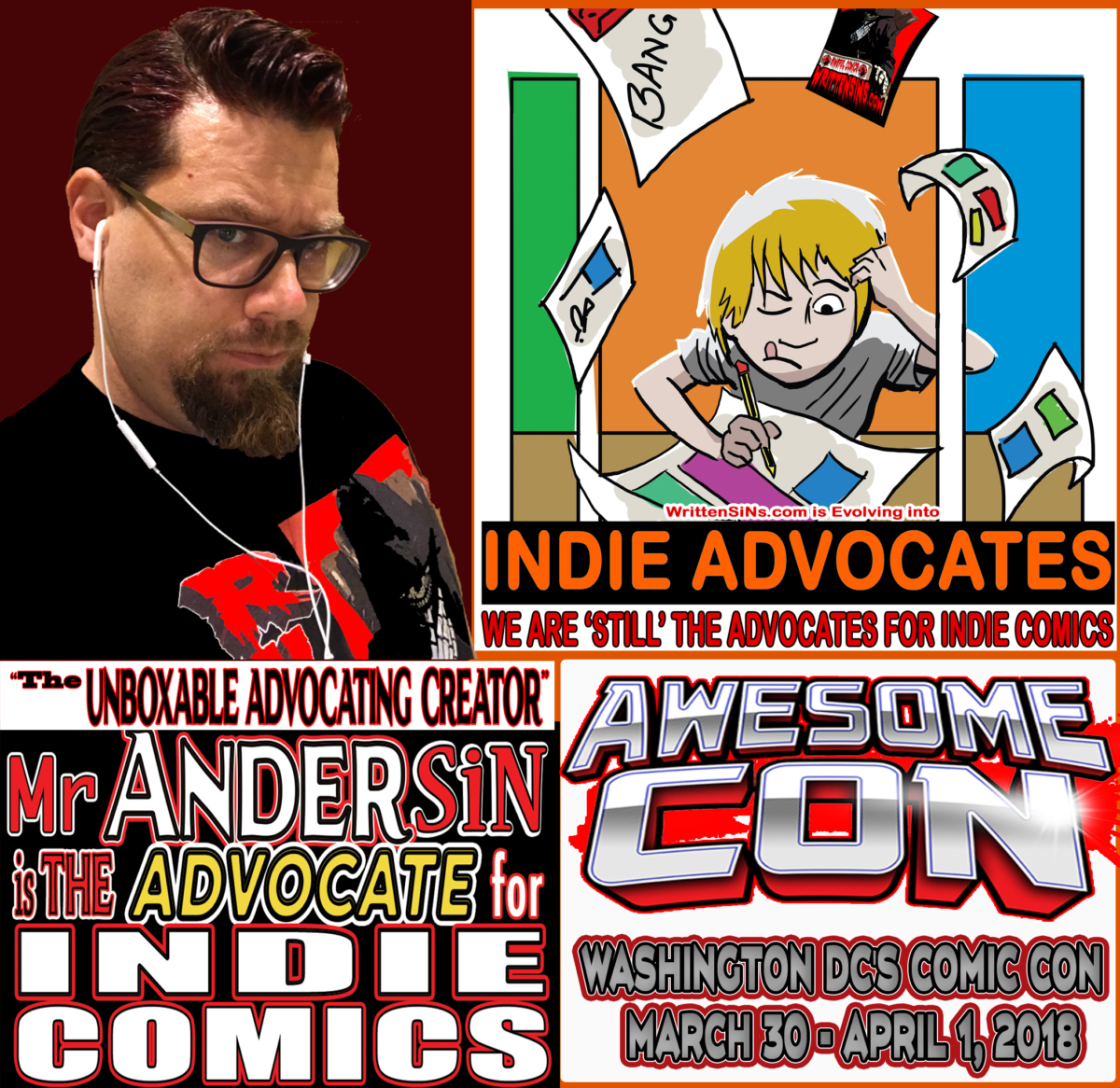 COMIC CON HIGHWAY EXITING with INDIE ADVOCATING  in the SOUTH:: -DC- AWESOME CON will be full of AWESOME ADVOCATING on  March 30-April 1  .
