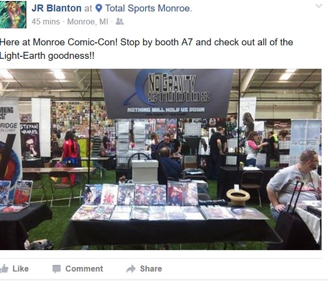 Monroe Comic-Con Spotting of JR Blanton booth A7