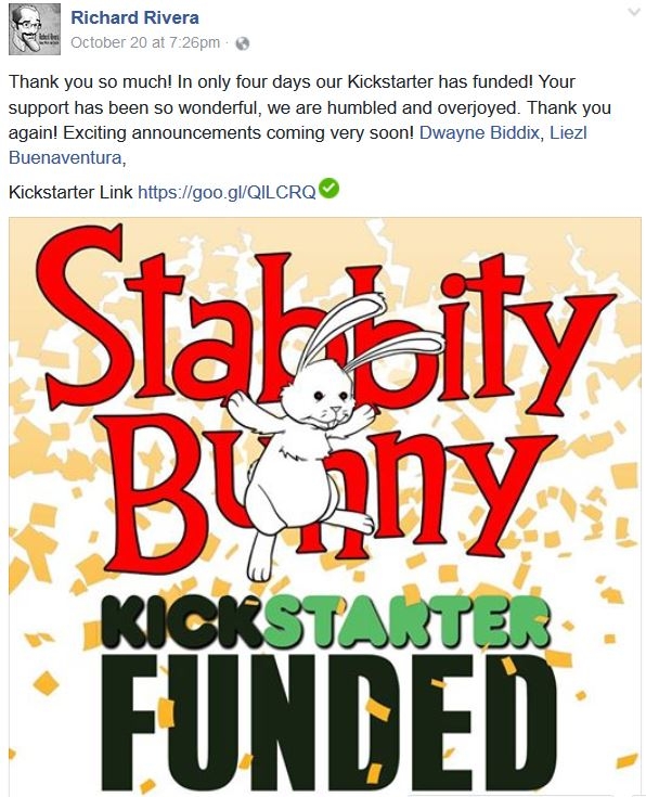 WSN NEWS: Forget the Energizer bunny, Stabbity iss the Bunny that KEEP on GOOD way past his goal