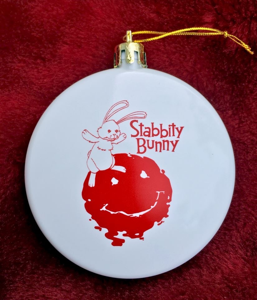 A Stabbity Bunny  Christmas ornament could be yours