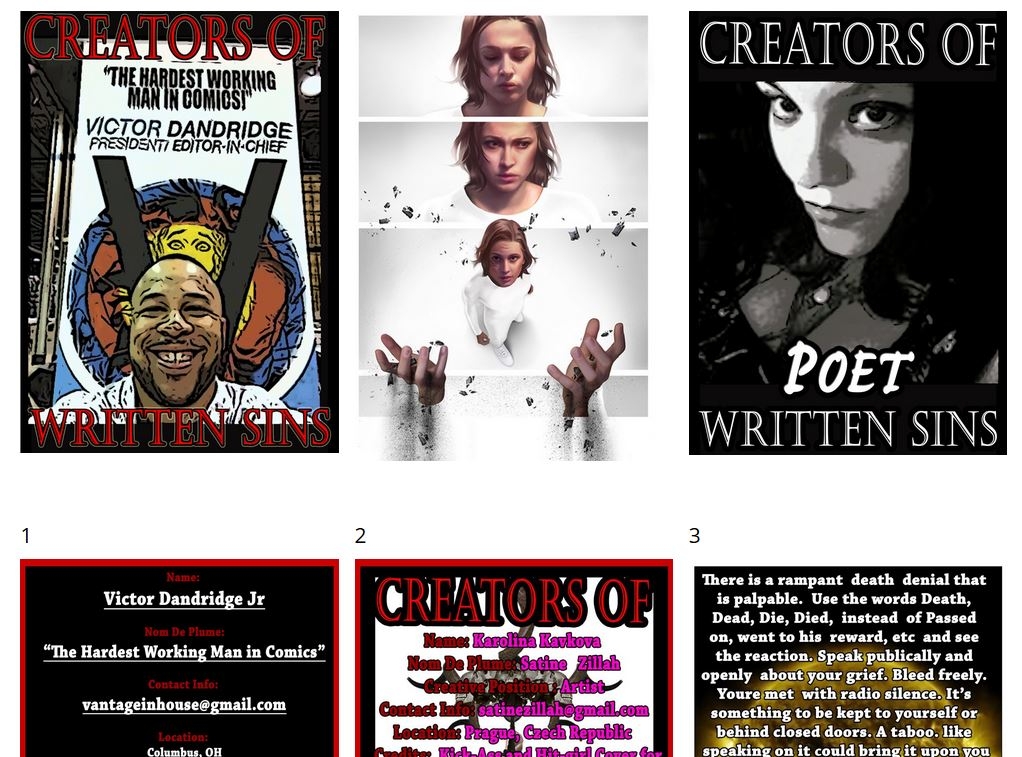 The 16th biggest story of 2016 for Written Sins was:  The Announcement of The Creators of Written Sins Creator Cards