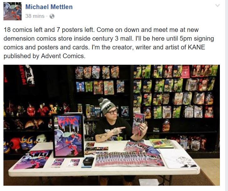 Michel Mettlen Comic Book signing today