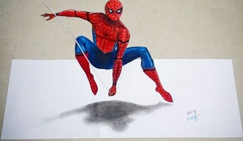 3d Spiderman art by Barry Dutta