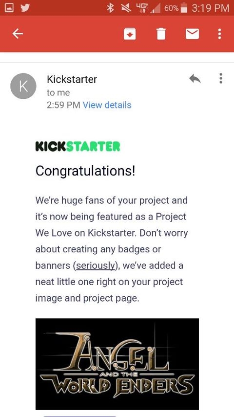 Alex Maday and Angels and the World Enders got some Kickstarter Love