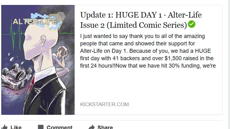FREE ART PRINT Week 1 Backer Bonus Reward on the Alter-Life KICKSTARTER don’t miss out