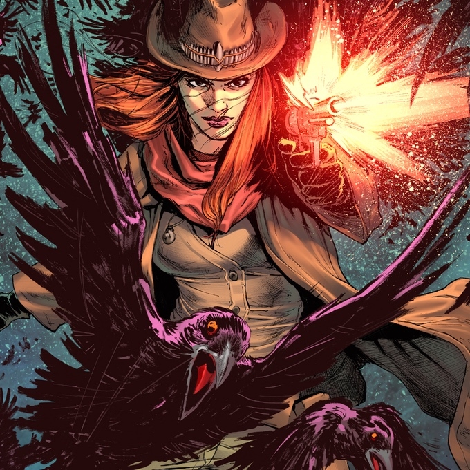 Join the Redhead in her hunt for The Crows of Mana’Olana in this epic supernatural western.  .  .