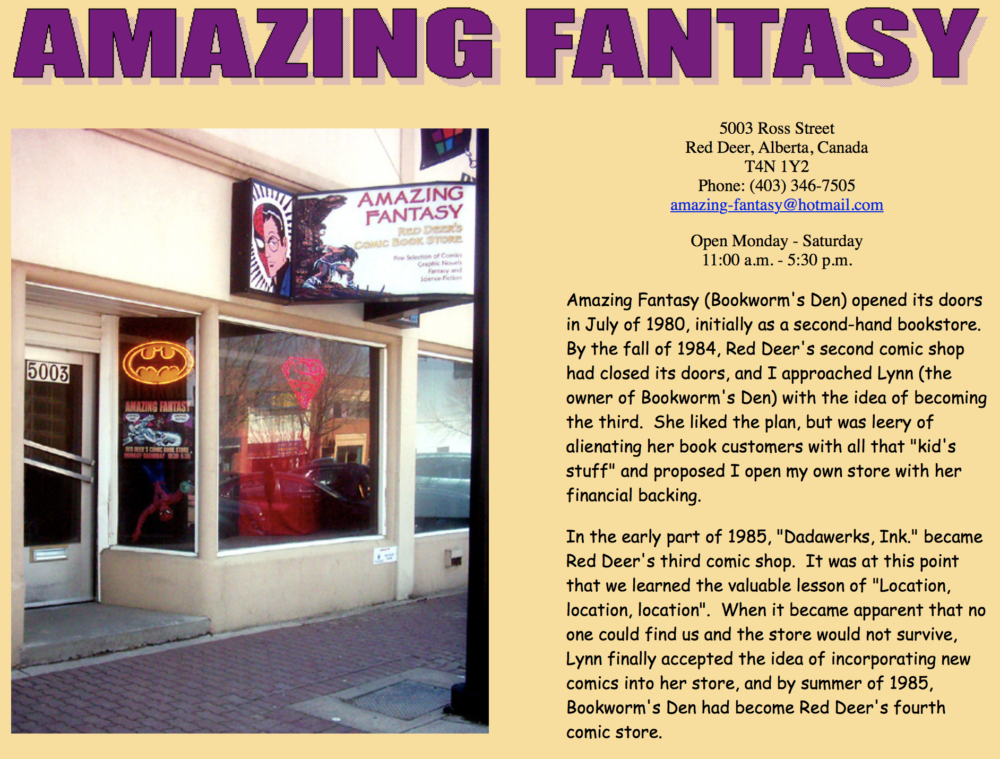 Chad Scott will be at Amazing Fantasy comics in Red Deer Alberta Canada For Free Comic Book Day