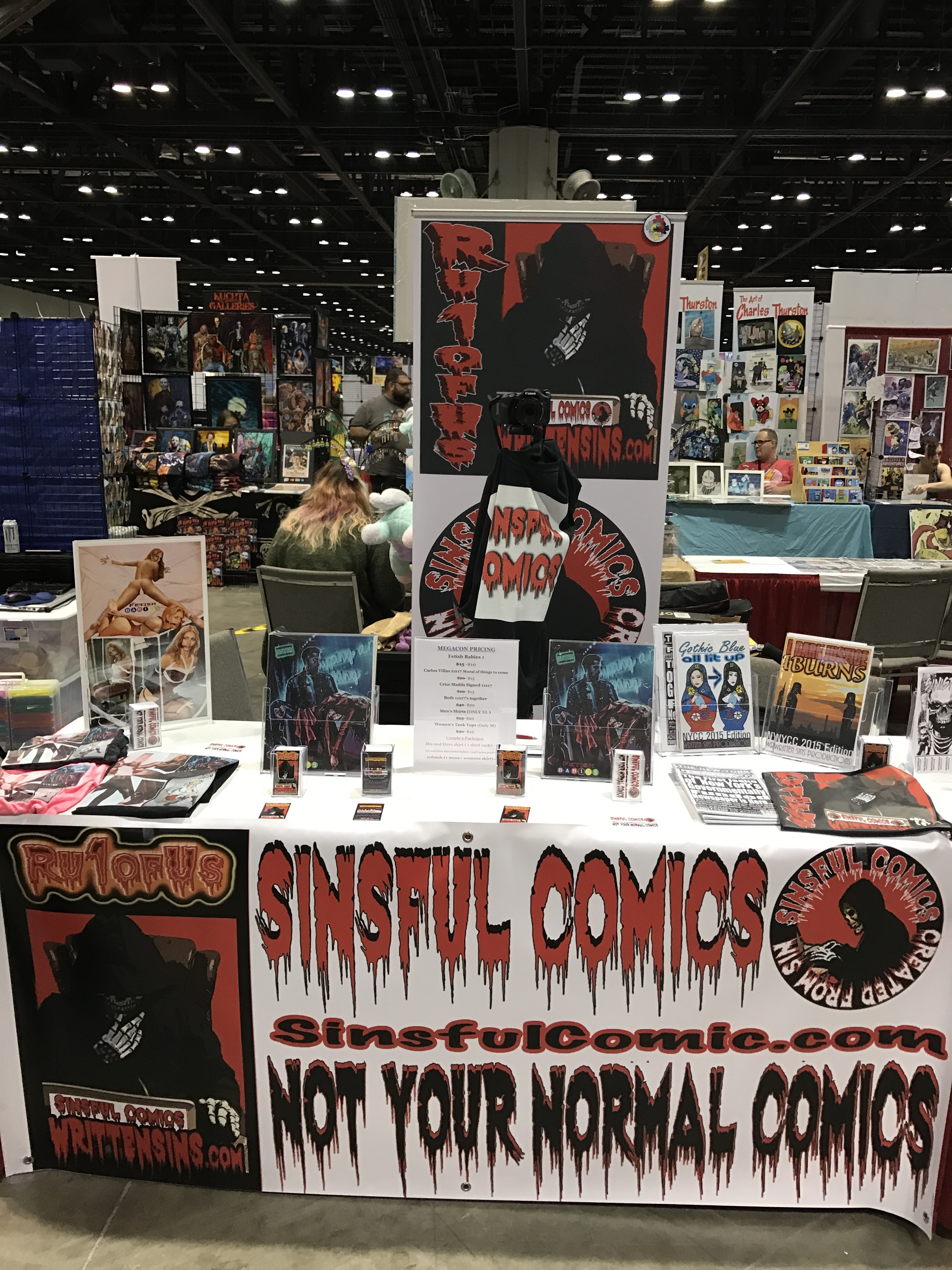 Written Sins is sharing a Table with Sinsful Comics where you can get Fetish Babies at Mega Con this weekend