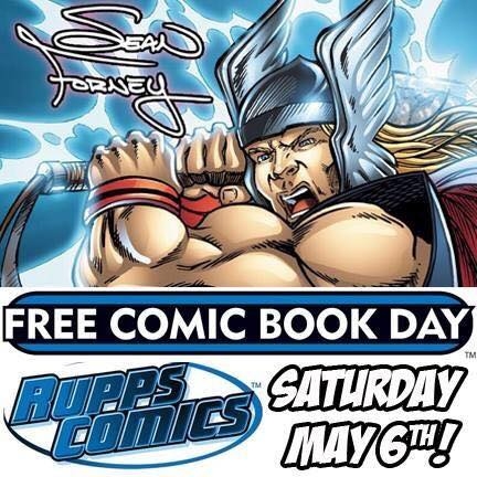 This Saturday is FREE COMIC BOOK and SEAN FORNEY will Be at Rupp’s Comics