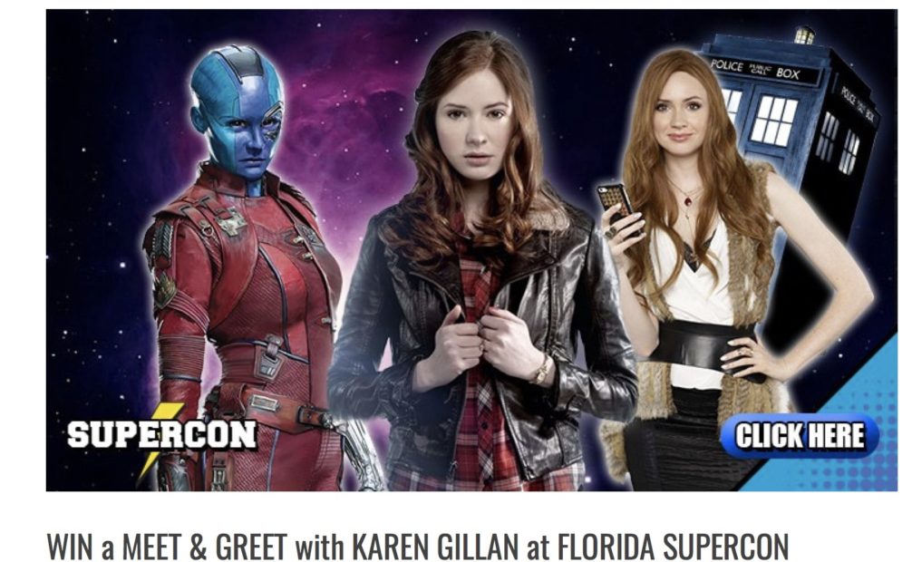 WIN a MEET & GREET with KAREN GILLAN at FLORIDA SUPERCON