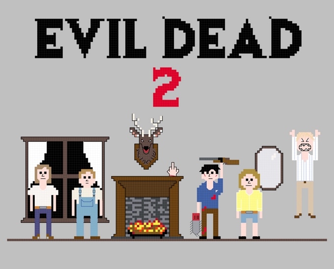 Cross Stitch your Way into Horror Creations  . EVIL DEAD PROJECT