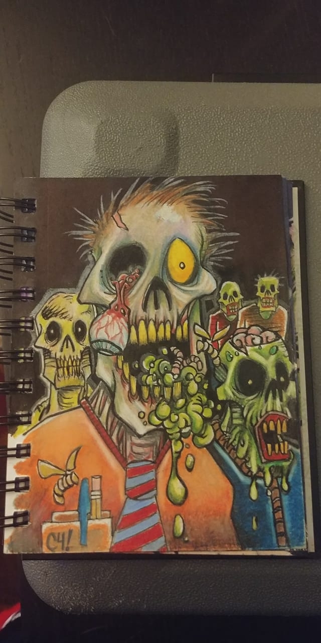 Spooky art of the Day by Chris Forman Throw Back Thread
