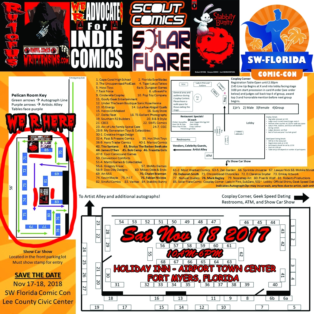 SW-Florida_Comic-Con will have SiNNers and Stabbity Bunny with a Solar Flare in Fort Myers  .  .
