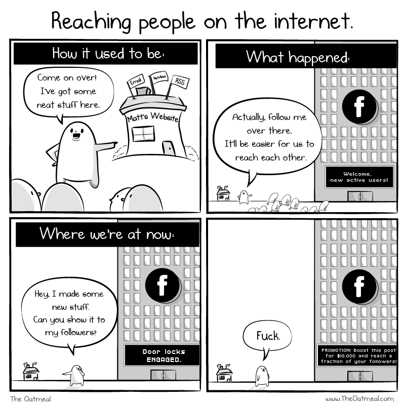 A New Truth about Promoting on FACEBOOK brought to us by TheOatmeal.com