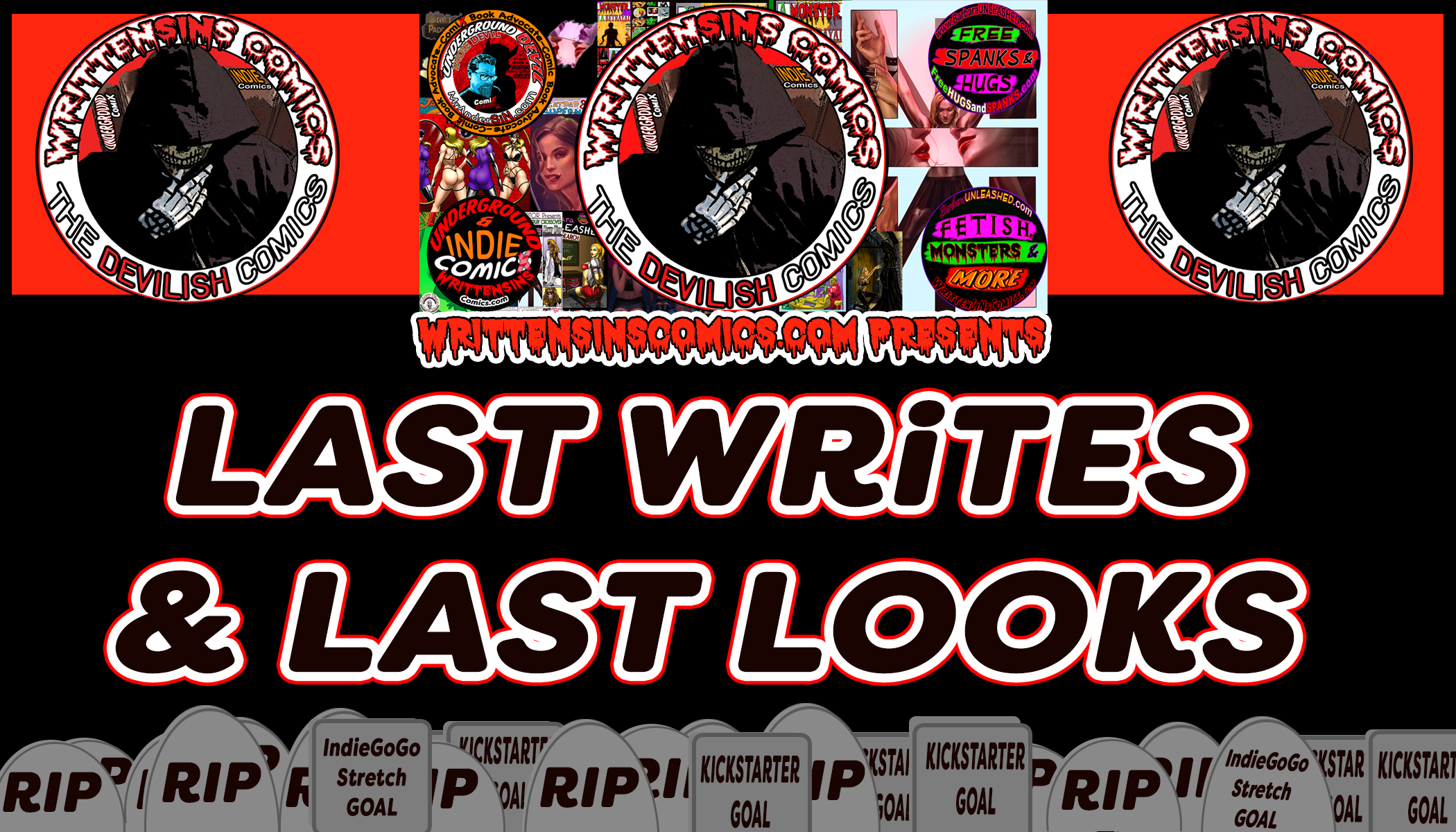 Last WRITES & LOOKS for The Epics of Enkidu, Parallels 1 & 2, T.I.T.S. #9, Doomsday TV & The 7th Sister.