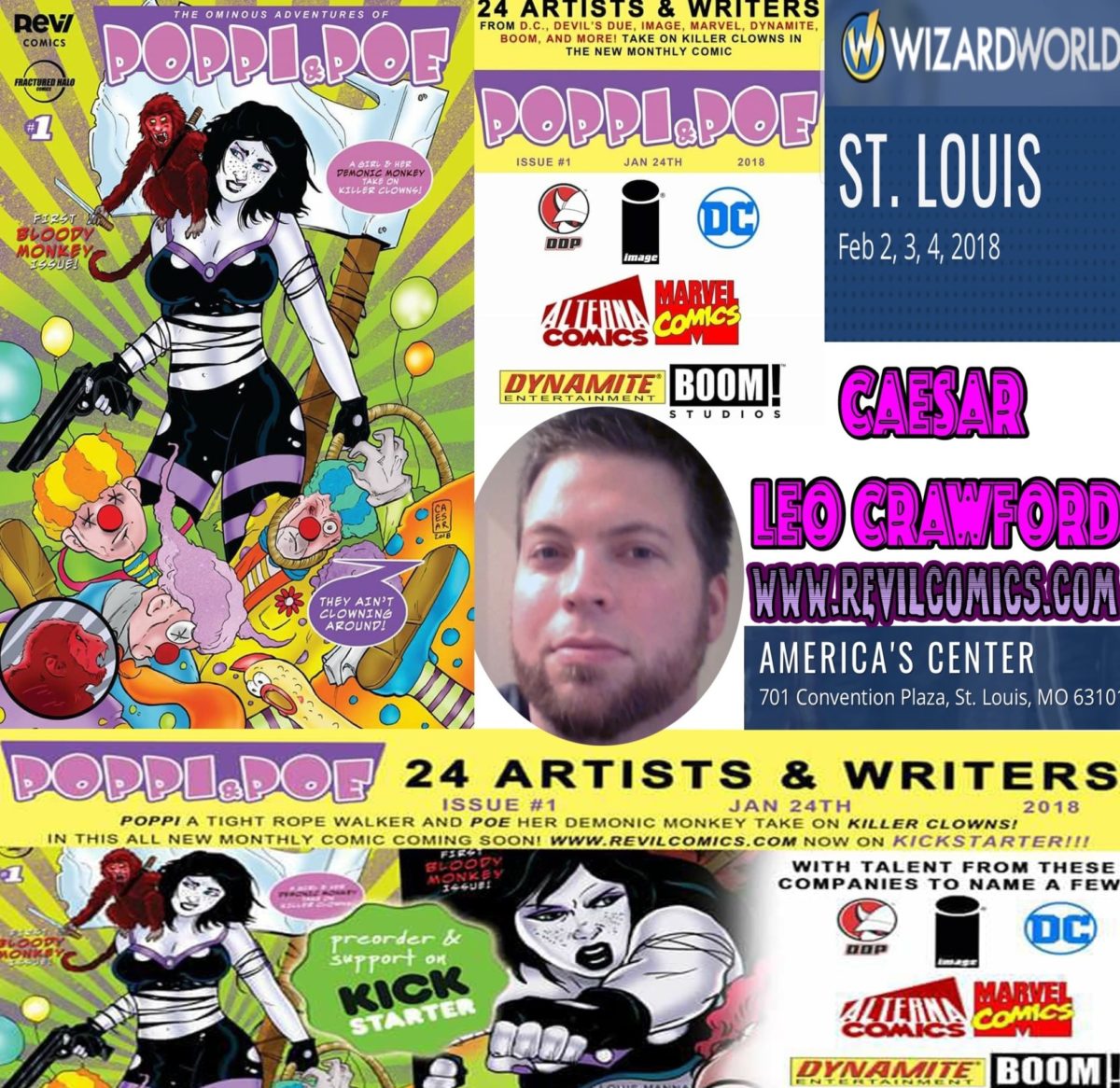 (MI) Cesar Leo Crawford I’m a guest at Wizard world St Louis Feb 2-3-4