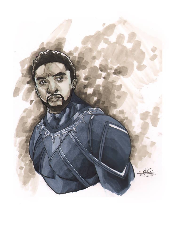 ART OF THE DAY:: BLACK PANTHER by Eli Isaiah