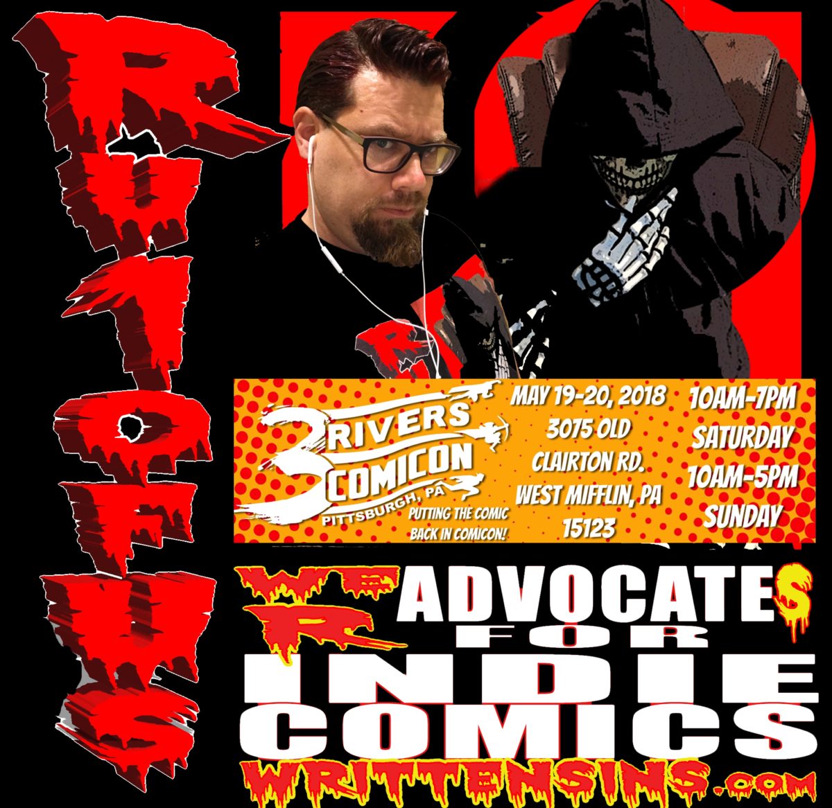 COMIC CON HIGHWAY WrittenSiNs NORTHERN EXIT:: -PA-WrittenSiNs heads to 3 Rivers Comic Con  .