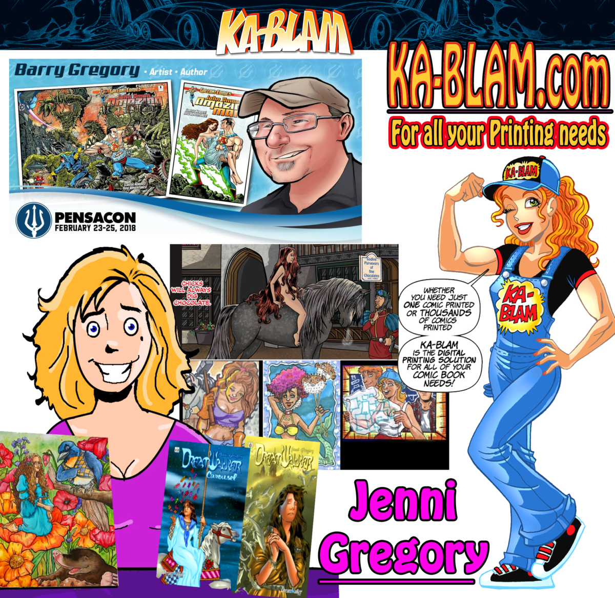 COMIC CON HIGHWAY FLORIDA EXIT:-Pensacola- Jenni and Barry Gregory will be at PENSACON  .
