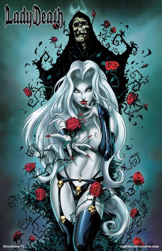 A.T.D:  FEATURING::  .Ken Hunt My recent Lady Death cover available now, exclusively on the current Lady Death Kickstarter as a stretch goal reward.