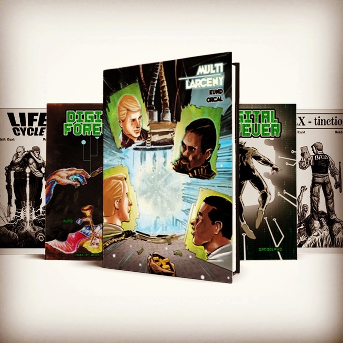 Multi-Larceny A Sci Fi Crime Comic of Infinite Potential Multi-Larceny one shot comic a crime story with a science fiction twist. Heroes, victims, villains connected in a race of time & space . .