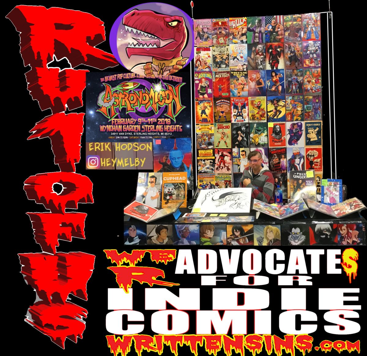 -MI- The Dreaded Dinosaur Man creator, Erik Hodson will be at Astronomicon