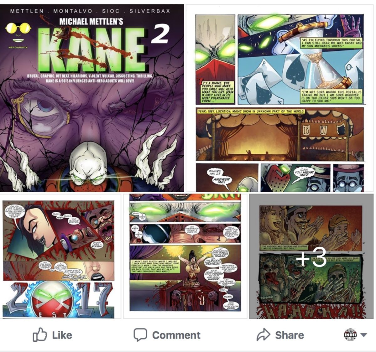 (M)(V) Michael Mettlen’s KANE – comic book series #2 now on SALE  .