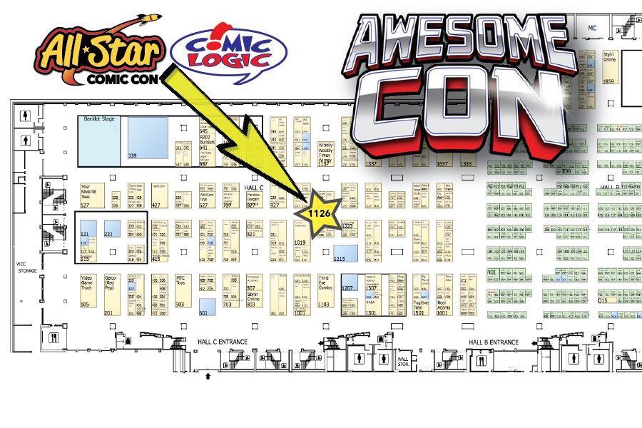 COMIC CON HIGHWAY EXITING  in the SOUTH:: -DC- AWESOME CON will go All Star thanks to  Michael McNutt, Thomas McKeon  &  All Star Comic Con, March 30-April 1, Booth 1126