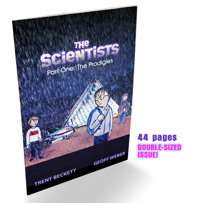 The Scientists #1: YA adventure of prodigies in peril! A young genius and his fellow prodigies are kidnapped on their way to a science fair and must use their wits to escape.  .  .