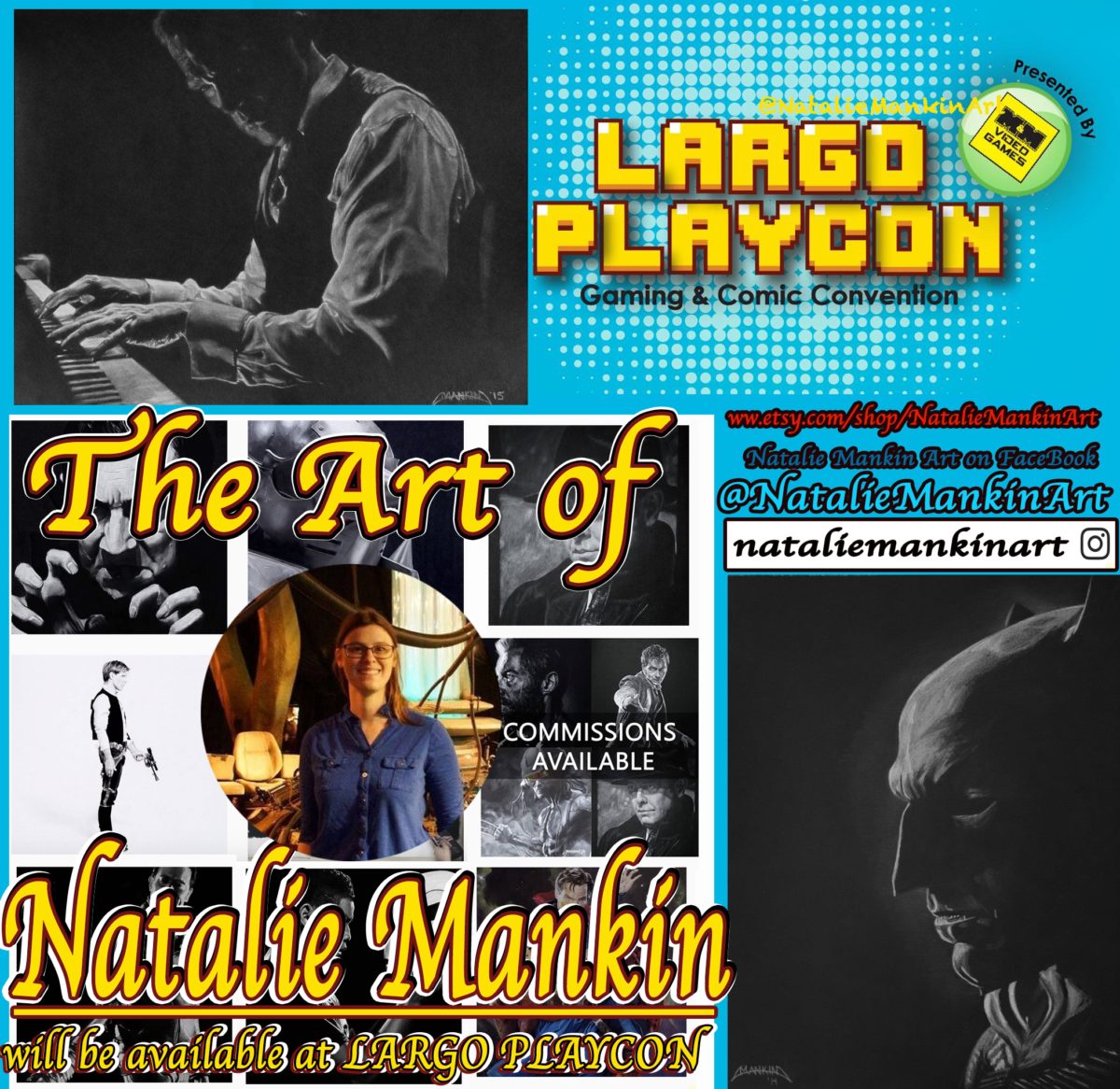 COMIC CON HIGHWAY SOUTHERN EXIT:: -FL- Natalie Mankin will have her Spectacular art at Largo Comic Con 4.21.18 .