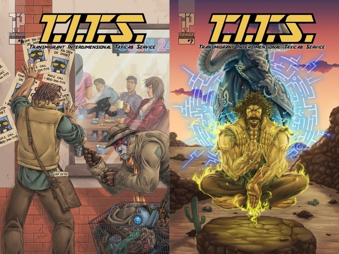 Transmigrant Interdimensional Taxicab Service #6 & #7 Issues #6-7 of scifi-comedy series feat. kickass cop, drunk cosmic cabbie, & irritable cat navigator! Issues #1-5 also available!  .