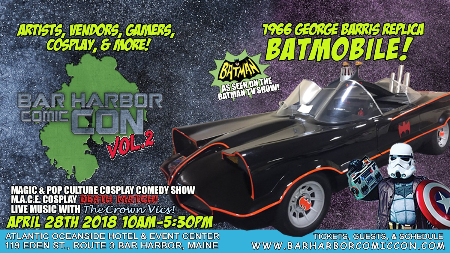 COMIC CON HIGHWAY NORTHERN EXIT:: -ME- Jay Piscopo Guest, Bar Harbor comic con this weekend April 28th