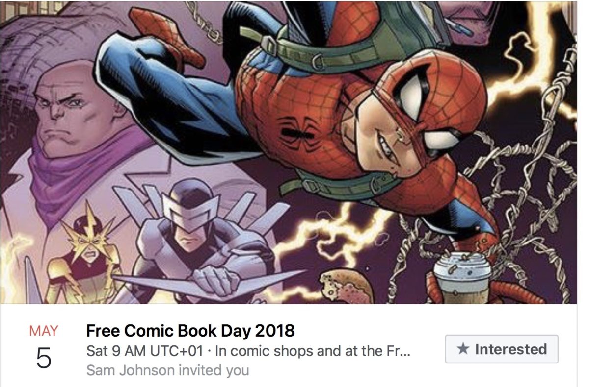 FREE COMIC BOOK DAY FACEBOOK EVENT PAGE  .