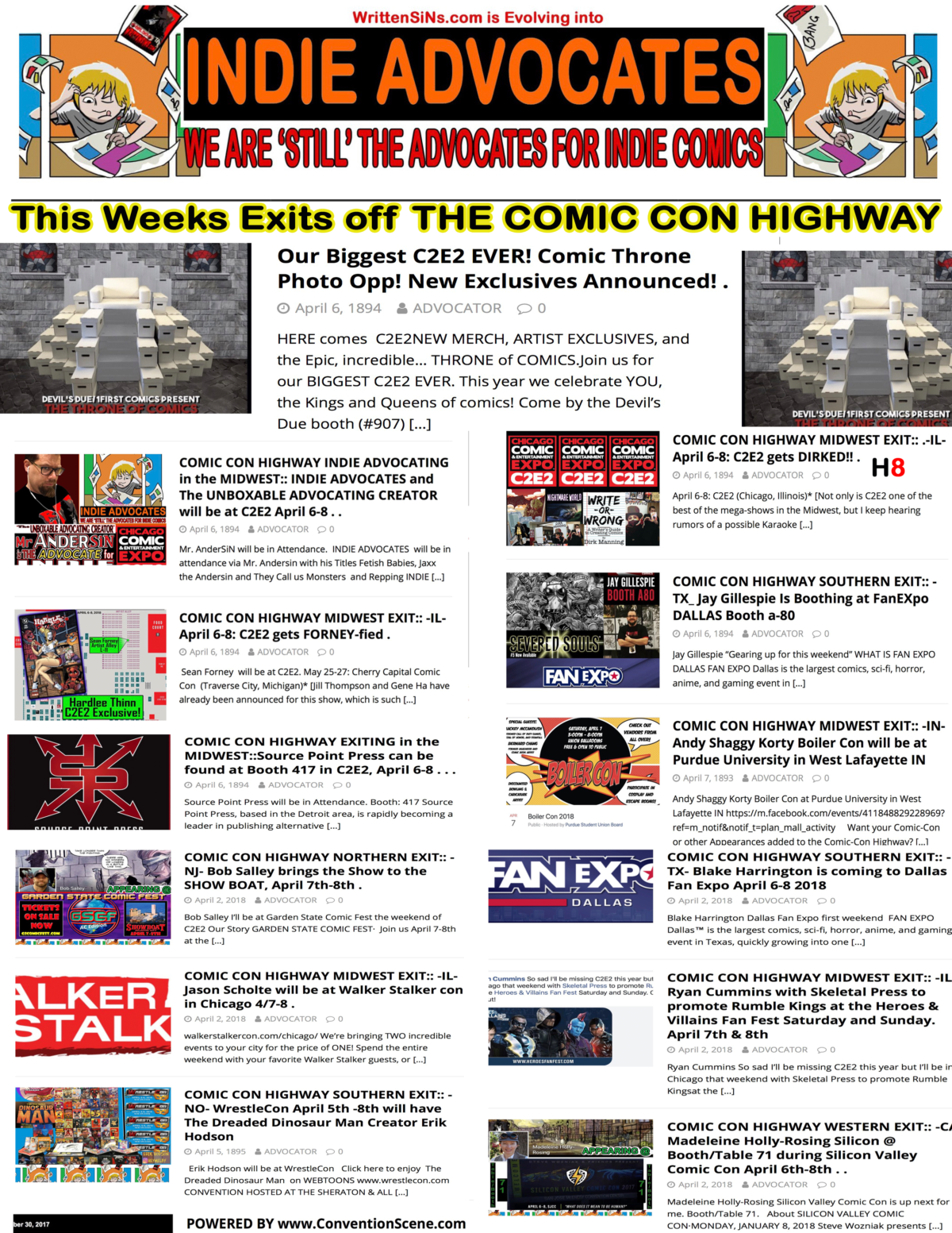 THE INDIE COMIC CON HIGHWAY ROAD MAP  ISSUE 14 Is all About CHI-Town but Don’t you forget about TEXAS & Silicon  .  .