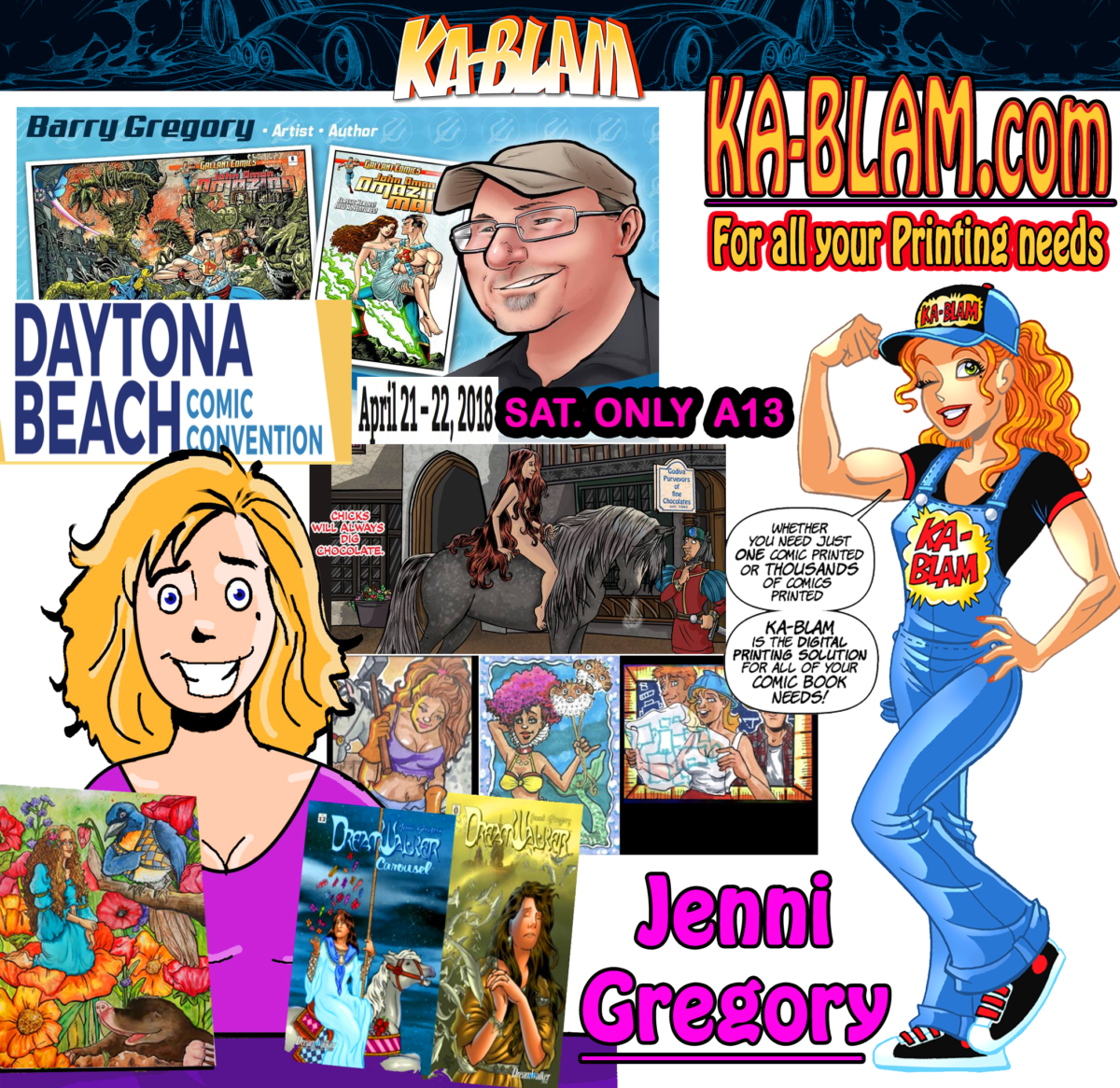 COMIC CON HIGHWAY FLORIDA EXIT::  Jenni and Barry Gregory are appearing @Daytona Beach Comic Convention April 21st