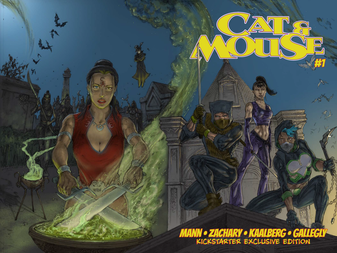 Cat & Mouse #1, the first of a four issue mini-series  Set in the city of New Orleans, an action-crime-drama comic mini-series.  .