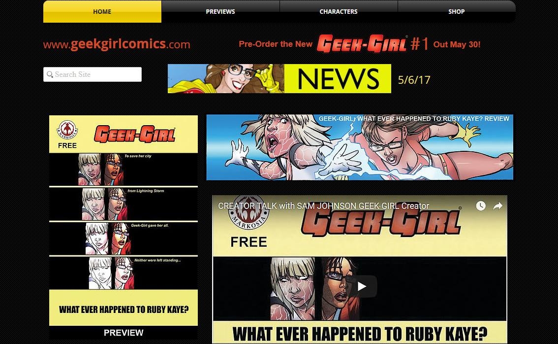 New stuff up at the Geek-Girl Website!  .  .