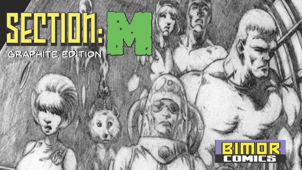 SECTION M: The Graphite Edition A sneak peek of the upcoming first issue of the SECTION M comic starring the 1960s Monster Heroes shot from artist Ron Joseph’s pencils  .  .