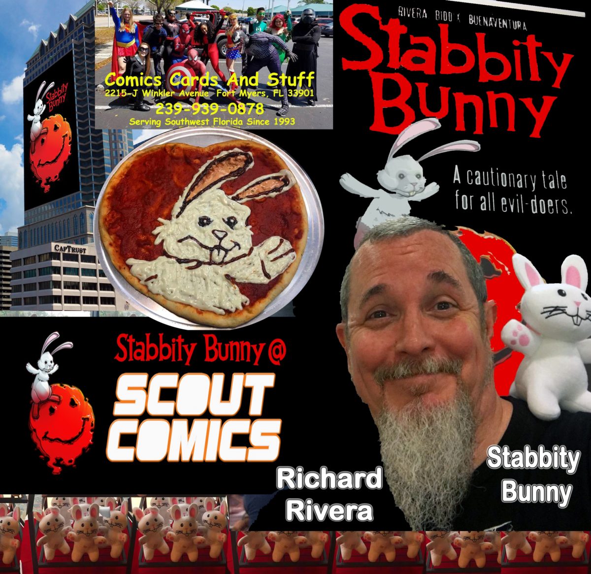 COMIC CON HIGHWAY FLORIDA EXIT:: Fort Myers: Stabbity Bunny,  Richard Rivera and  James Haick will be at Comics Cards And Stuff  for FREE COMIC BOOK DAY