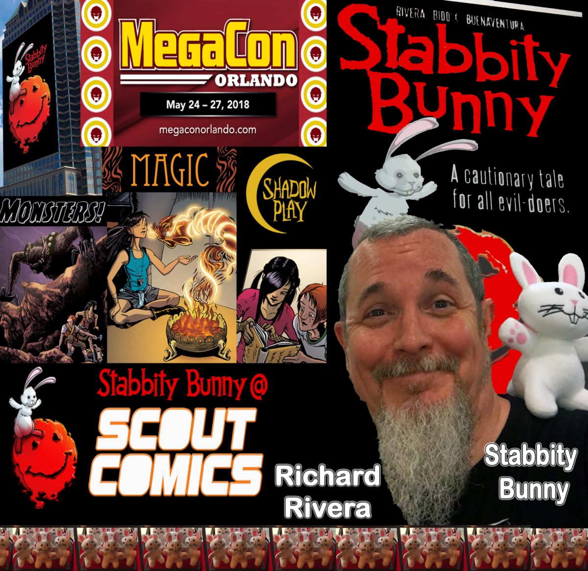 COMIC CON HIGHWAY FLORIDA EXIT:: ORLANDO: Stabbity Bunny,  Richard Rivera will be MEGA GUESTS at MEGACON May