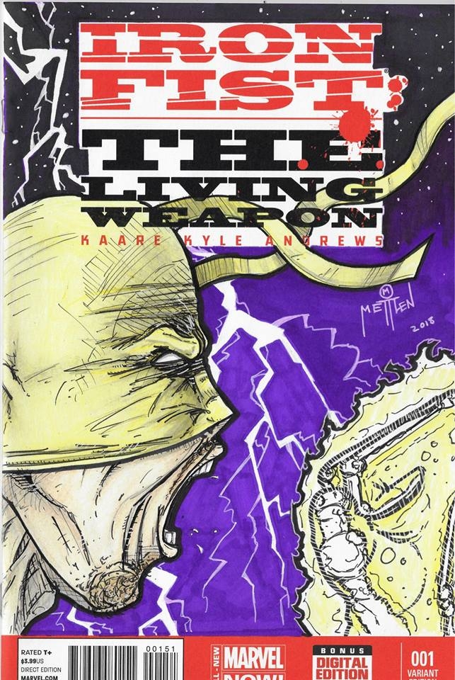 Michael Mettlen’s IRON FIST Sketch cover now FOR SALE