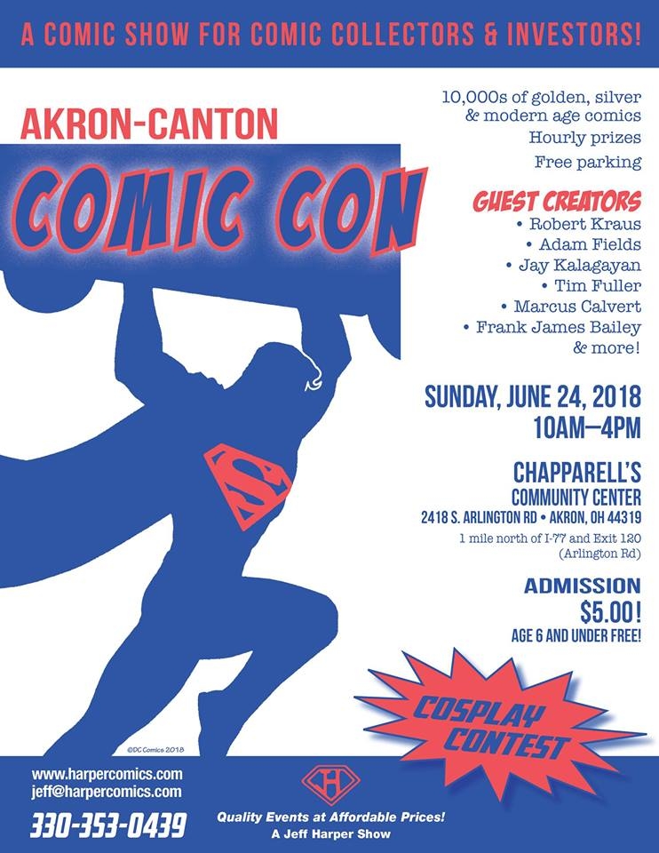 COMIC CON HIGHWAY MIDWEST EXIT::-OH- Akron-Canton Comic Con FEATURING:: Frank James Bailey June 24th