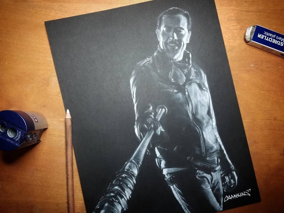 MANKIN ORIGINAL ART FOR SALE:: Negan from Walking Dead