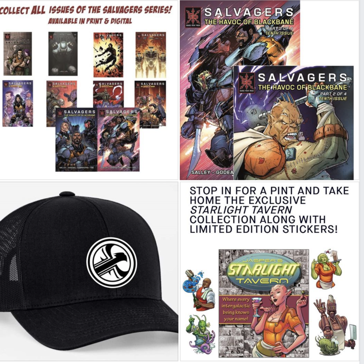 SALVAGERS #10 Salvagers: The Sci-Fi adventure continues with Havoc of Blackbane 2 of 4… the tenth issue of this creator owned sci-fi series!